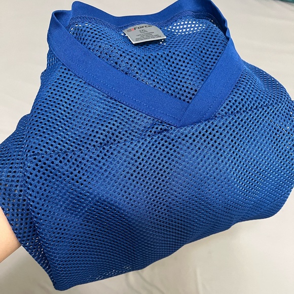 iforce blue mesh net Sports Jersey Tee Shirt Vintage unisex size 2XL youth - Picture 6 of 9